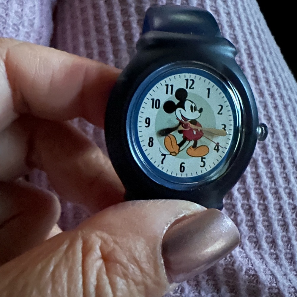 Disney Mickey Mouse blue watch by Snap, 8 3/4” adjustable band, Never worn. - Picture 2 of 6